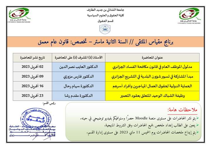 برنامج نشر محاضرات مقياس الملتقى